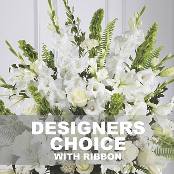Funeral Sympathy Bouquet with ribbon