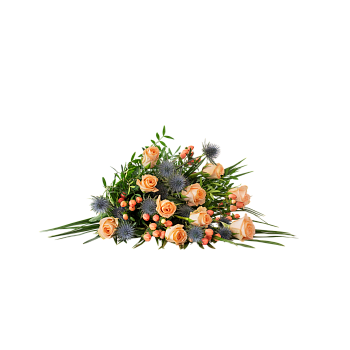 Funeral Bouquet Small Winter Spring w ribbon  240167