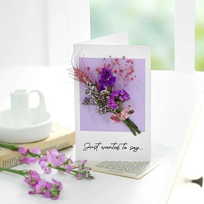 Thank You Dried Flowers Card