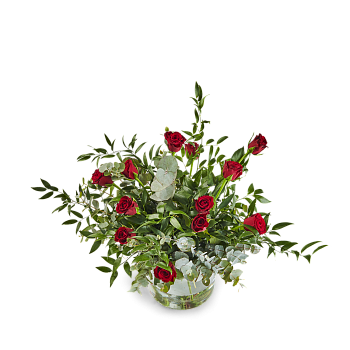 Bouquet with 12 red roses