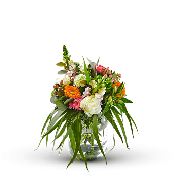 Ecological bouquet with vase