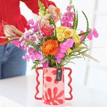 Bright Mother's Day Flowers in a Vase