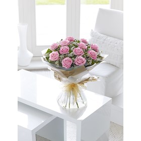 Pink Rose Hand Tied