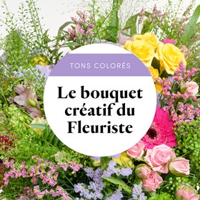 Florist creative bouquet - multicolored with chocolates