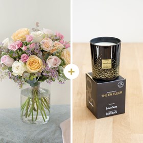 Delicatesse et sa bougie - Pastel roses and candle