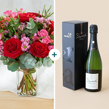 Burst of rose and champagne
