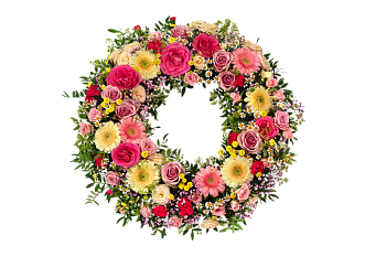 Funeral Wreath with ribbon 250345