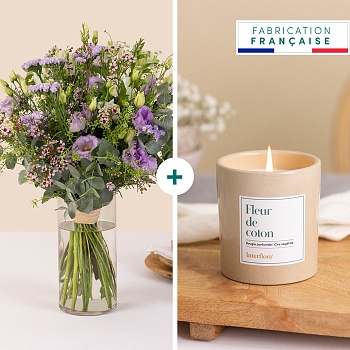 Blueberry bouquet and candle - Myrtille